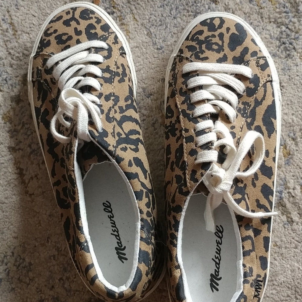 Madewell Women's Canvas Cheetah Print Shoes